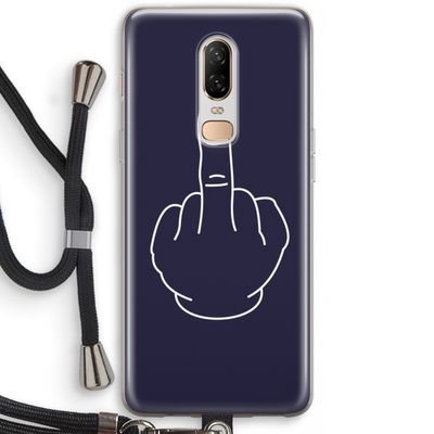 F**k U: OnePlus 6 Transparant Hoesje met koord