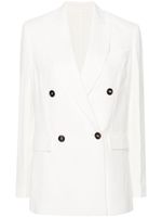 Brunello Cucinelli blazer croisé à revers pointus - Blanc - thumbnail