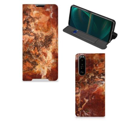 Sony Xperia 5 III | Standcase | Marmer Bruin