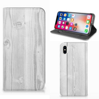 Apple iPhone Xs Max Book Wallet Case White Wood