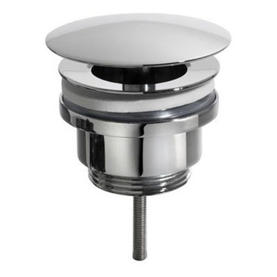 Afvoerplug Wiesbaden UniMatch Caral | 5/4" | Vaste waste (niet afsluitbaar) | Messing | Rond | Chroom