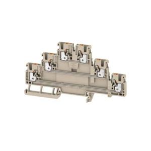 Weidmüller 2428510000 Doorgangsklem 3-etages 5.1 mm Spanveer Beige 50 stuk(s)