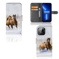 iPhone 13 Pro | Telefoonhoesje | Met pasjeshouder | Paarden