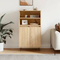 Hoge kast 60x36x110 cm bewerkt hout sonoma eikenkleurig