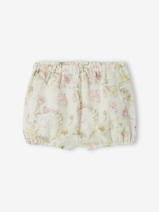 Feestelijke babyshort van katoengaas ecru