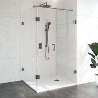 Douchecabine Compleet Just Creating 3-Delig 100x120 cm Gunmetal Sanitop