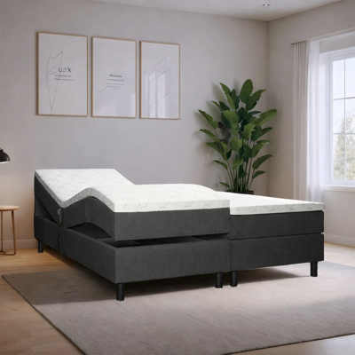 2dekans Elektrische Boxspring Basic | 180 x 200 Antraciet - Zonder Hoofdbord - (Stofschade - Niet in originele verpakking - Kans op schade) 2dekans Elektrische Boxspring Basic | 180 x 200 Antraciet - Zonder Hoofdbord - (Stofschade - Niet in originele verpakking - Kans op schade)