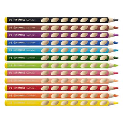 Stabilo easycolors kleurpotloden linkshandig - 12 st. + puntenslijper