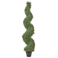 Beliani BUXUS SPIRAL TREE - Kunstplant-Groen-Synthetisch materiaal - thumbnail