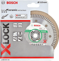 Bosch Accessoires X-LOCK Diamantschijf Best for Ceramic Extraclean Turbo 115 x 22,23 x 1,4 x 7 mm - 1 stuk(s) - 2608615131