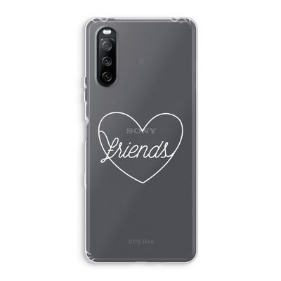 Friends heart pastel: Sony Xperia 10 III Transparant Hoesje
