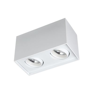 BM100-17 Opbouwarmatuur dubbel Wit
