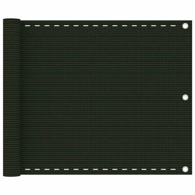 VidaXL Balkonscherm 75x500 cm hdpe donkergroen