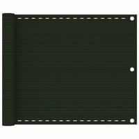 VidaXL Balkonscherm 75x500 cm hdpe donkergroen