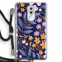 Flowers with blue leaves: Honor 6X Transparant Hoesje met koord
