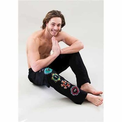 Yogabroek Chakra Man Zwart S-M