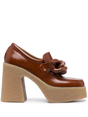 Stella McCartney escarpins Skyla 110 mm à bout carré - Marron