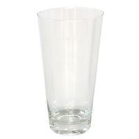 Bloemenvaas conisch - helder glas - D12 x H19 cm - vaas/vazen
