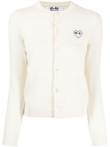 Comme Des Garçons Play cardigan à cœur brodé - Blanc