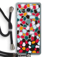 Colored Giraffe: Sony Xperia XZ2 Compact Transparant Hoesje met koord