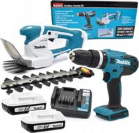 Makita DK18B56Y 18V Klopboor-/schroefmachine HP488D + Grasschaar UM110D | 2 x 1.5 Ah + lader