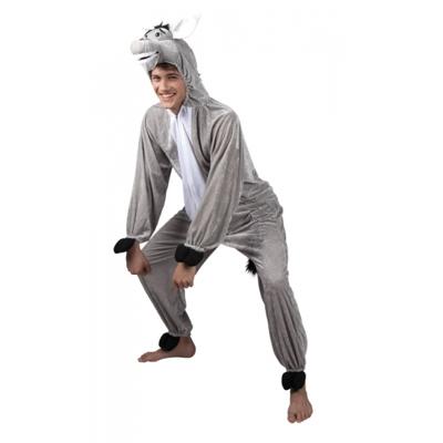 Boland dieren kostuum ezel - heren - onesie - pluche - Carnaval/vrijgezellenfeest