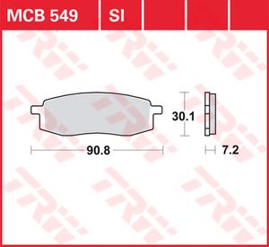 TRW Remblokken, en remschoenen voor de moto, MCB549SI Sinter offroad