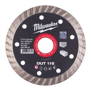 Milwaukee Accessoires Diamantdoorslijpschijf DUT 115 - 4932399526