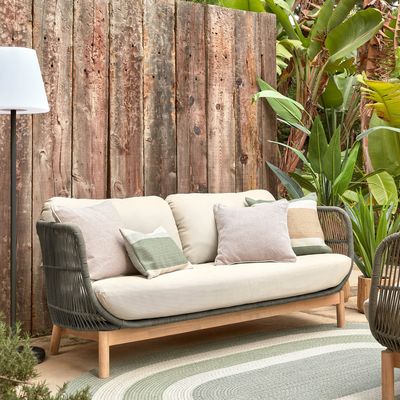 Kave Home 3-zits Tuinbank 'Catalina' 170cm, kleur Donkergroen