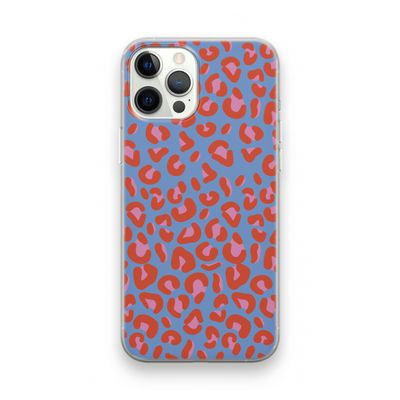 Leopard blue: iPhone 12 Pro Transparant Hoesje