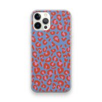 Leopard blue: iPhone 12 Pro Transparant Hoesje