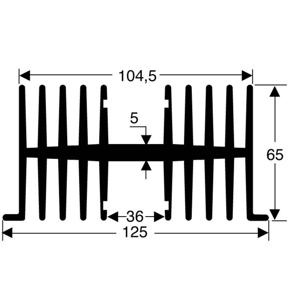 Fischer Elektronik 10019760 SK 34 75 SA Strengkoellichaam 1.1 K/W (l x b x h) 75 x 125 x 65 mm