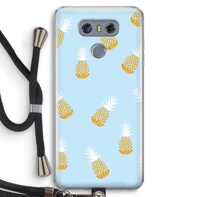 Ananasjes: LG G6 Transparant Hoesje met koord