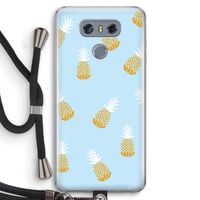 Ananasjes: LG G6 Transparant Hoesje met koord