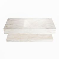 MONDIAZ ALAN-DLUX 100cm planchet Ostra. Vrijhangende wastafel CLOUD rechts 1 kraangat, kleur Ostra.