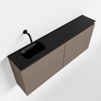 Toiletmeubel Mondiaz Ture | 120 cm | Meubelkleur Smoke | Eden wastafel Urban Links | Zonder kraangat