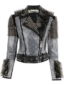 Philipp Plein veste à ornements en cristal - Noir