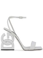 Dolce & Gabbana sandales en cuir verni 3.5 105 mm - Blanc