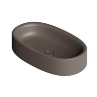 Waskom Salenzi Idilla 60 cm Ovaal Mat Bruin (incl. plug)