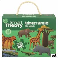 Kinderpuzzel Colorbaby Wild Animals 60 Onderdelen 60 x 44 cm (6 Stuks)
