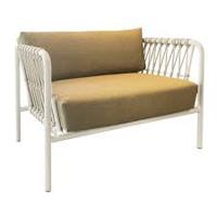 Linda lage fauteuil camel incl. AW kussens safari - Max luuk