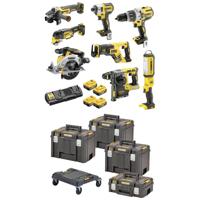 DEWALT DCK853P4T-QW DCK853P4T-QW Gereedschapsset Accu-klop/schroefmachine, Accu-slagmoersleutel, Accu-boorhamer, Accu-reciprozaag, Haakse accuslijper, - thumbnail