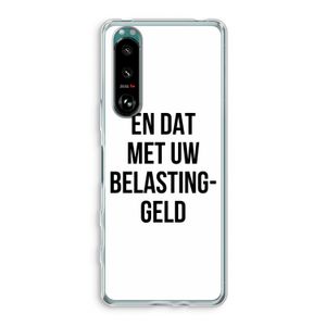 Belastinggeld: Sony Xperia 5 III Transparant Hoesje