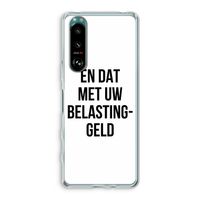 Belastinggeld: Sony Xperia 5 III Transparant Hoesje
