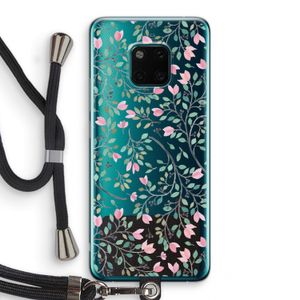 Sierlijke bloemen: Huawei Mate 20 Pro Transparant Hoesje met koord