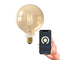 Calex Slimme LED Lamp - E27 - Filament - G125 - Goud - Warm Wit - 7W - thumbnail