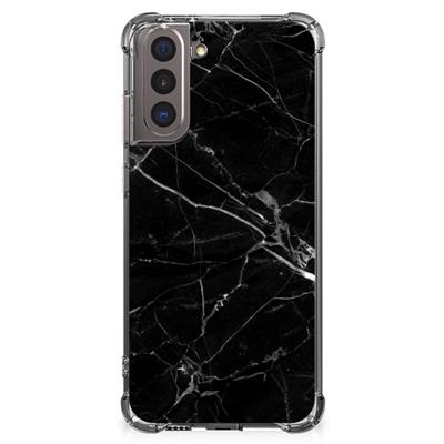 Samsung Galaxy S21 Anti-Shock Hoesje Marmer Zwart - Origineel Cadeau Vader Samsung Galaxy S21 Anti-Shock Hoesje Marmer Zwart - Origineel Cadeau Vader