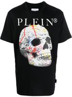 Philipp Plein t-shirt en coton à imprimé tête de mort - Noir