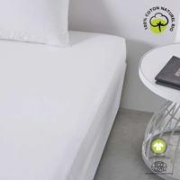 Hoeslaken - VANDAAG - 180 x 200 cm + 30 cm - Katoen - Biologisch Krijt