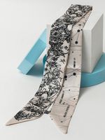 Trend Afdrukken Patroon Zijde Sjaal Hoofdband - thumbnail